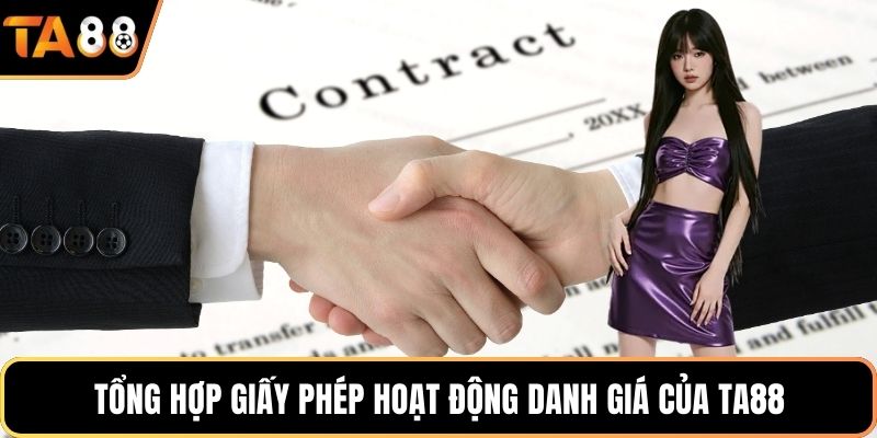 Tổng hợp giấy phép hoạt động danh giá của Ta88